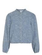 Vichris L/S Denim Shirt #7 / S Tops Shirts Denim Shirts Blue Vila