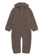 Pram Suit Ears Wool Fleece  Outerwear Fleece Outerwear Fleece Coverall...