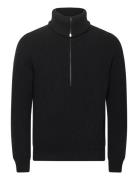 Mauritz Half Zip Designers Knitwear Half Zip Jumpers Black Oscar Jacob...