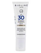 Spf 30 High Protection Face Fluid Cream Age Repair Solcreme Ansigt Nud...