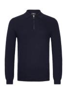 Regis Designers Knitwear Half Zip Jumpers Navy Reiss