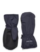 Nylon Mittens W/Zipper Accessories Gloves & Mittens Gloves Navy Mikk-l...