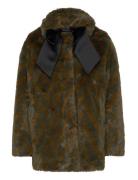 A-Line Faux Fur Coat Outerwear Faux Fur Khaki Green Scotch & Soda