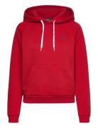 Shrunken Fit Fleece Hoodie Tops Sweatshirts & Hoodies Hoodies Red Polo...