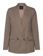 Front Button Closure Blazers Double Breasted Blazers Brown Mango