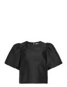 Vishina 2/4 O-Neck Top/Dc/Ka Tops Blouses Short-sleeved Black Vila