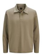 Jprblachad Ls Polo Styd Aw24 Tops Polos Long-sleeved Beige Jack & J S