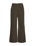 Mschgeggo Hw Pants Bottoms Trousers Wide Leg Khaki Green MSCH Copenhag...