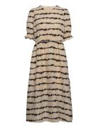 Poemmd Print Dress Knælang Kjole Beige Modström