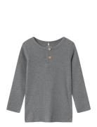 Nmmkab Ls Top Noos Tops T-shirts Long-sleeved T-Skjorte Grey Name It