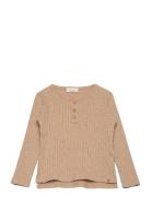 Nmmomilo Ls Nreg Top Lil Tops T-shirts Long-sleeved T-Skjorte Beige Li...