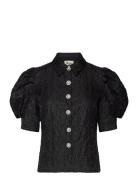 Talia Shirt Tops Shirts Short-sleeved Black MAUD