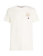 Script Hilfiger Stack Tee Tops T-Kortærmet Skjorte White Tommy Hilfige...