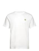 Wwace Badge T-Shirt Tops T-Kortærmet Skjorte White Double A By Wood Wo...