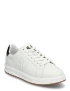 Ainsley Smooth & Crinkle Leather Sneaker Low-top Sneakers White Lauren...