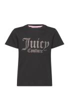 Diamante Fitted Tee Tops T-Kortærmet Skjorte Black Juicy Couture