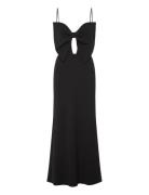 Paula Bow Maxi Dress Maxikjole Festkjole Black Bardot