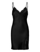 Rhjackie Slit Dress Bodies Slip Black Rosemunde