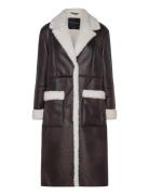 Arizona Faux Shearling Coat Outerwear Faux Fur Brown French Connection