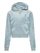 Diamante Zip Through Hoodie Tops Sweatshirts & Hoodies Hoodies Blue Ju...