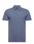 Plain Polo Shirt Tops Polos Short-sleeved Blue Lyle & Scott