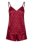 Gift Cami Short Set & Eyemask Pyjamas Nattøj Red Tommy Hilfiger