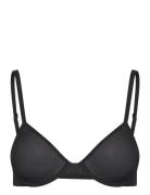 Mesh Unlined Demi Bra Lingerie Bras & Tops Wired Bras Black Organic Ba...