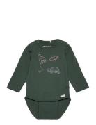 Body Ls Bodies Long-sleeved Green Minymo