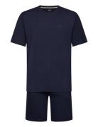 Bamboo Short Set Pyjamas Nattøj Navy BOSS