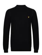 Ribbed Mock Neck Jumper Tops Knitwear Round Necks Black Lyle & Scott