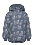 Snow Jacket Aop Outerwear Snow-ski Clothing Snow-ski Jacket Blue Minym...