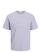 Jjestar Jj Tee Ss Noos Jnr Tops T-Kortærmet Skjorte Purple Jack & J S