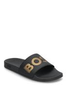 Aryeh_Slid_Npvlg Shoes Summer Shoes Sandals Pool Sliders Black BOSS