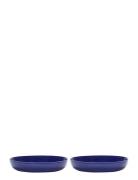 Plate High Dark Blue-Stripes White Feast By Ottolenghi Set/2 Home Tabl...