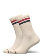 Sock 2 P Varsity Coloured Lingerie Socks Regular Socks Beige Lindex