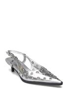 Rileysw Shoe Shoes Sling Backs Heeled Slingbacks Silver Sofie Schnoor