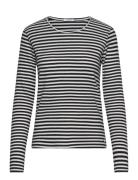 Cwamy Stripe - T-Shirt Tops T-shirts & Tops Long-sleeved Navy Claire W...