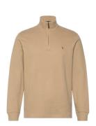 Estate-Rib Quarter-Zip Pullover Tops Knitwear Half Zip Jumpers Beige P...