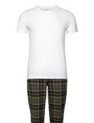 Core Flannel Set 2P Pyjamas Nattøj White Björn Borg