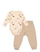 Set Body Trousers Back Focus Sets Sets With Body Beige Lindex