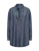 Sc-Ontario Tops Shirts Long-sleeved Navy Soyaconcept