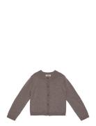 Cardigan Wool Knit Tops Knitwear Cardigans Brown Huttelihut