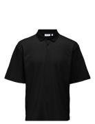 Onscaspian Aut Ss Polo Tops Polos Short-sleeved Black ONLY & SONS