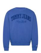 Tjm Rlx Vintage Varsity Crew Tops Sweatshirts & Hoodies Sweatshirts Bl...