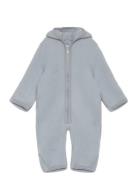 Pram Suit Ears Wool Fleece  Outerwear Fleece Outerwear Fleece Coverall...