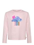 Long Sleeve T-Shirt Tops T-shirts Long-sleeved T-Skjorte Pink Billiebl...