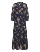 Neell Maxi Dress Ls Maxikjole Festkjole Navy Lollys Laundry