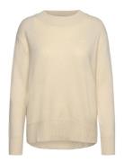 Wool Blend Stand Collar Tops Knitwear Jumpers Cream GANT