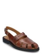 Sandals - Flat - Closed Toe - Op Flade Sandaler Brown ANGULUS