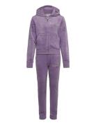 Diamante Hood & Slim Jogger Set Sets Tracksuits Purple Juicy Couture